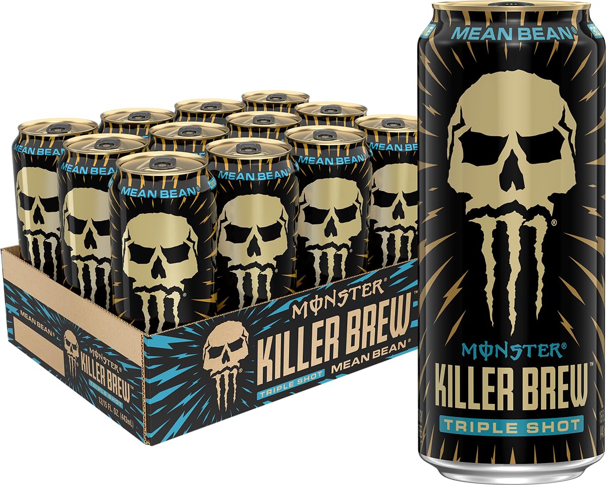 Monster Energy Killer Brew Mean Bean,15 Fl Oz (Pack of 12)