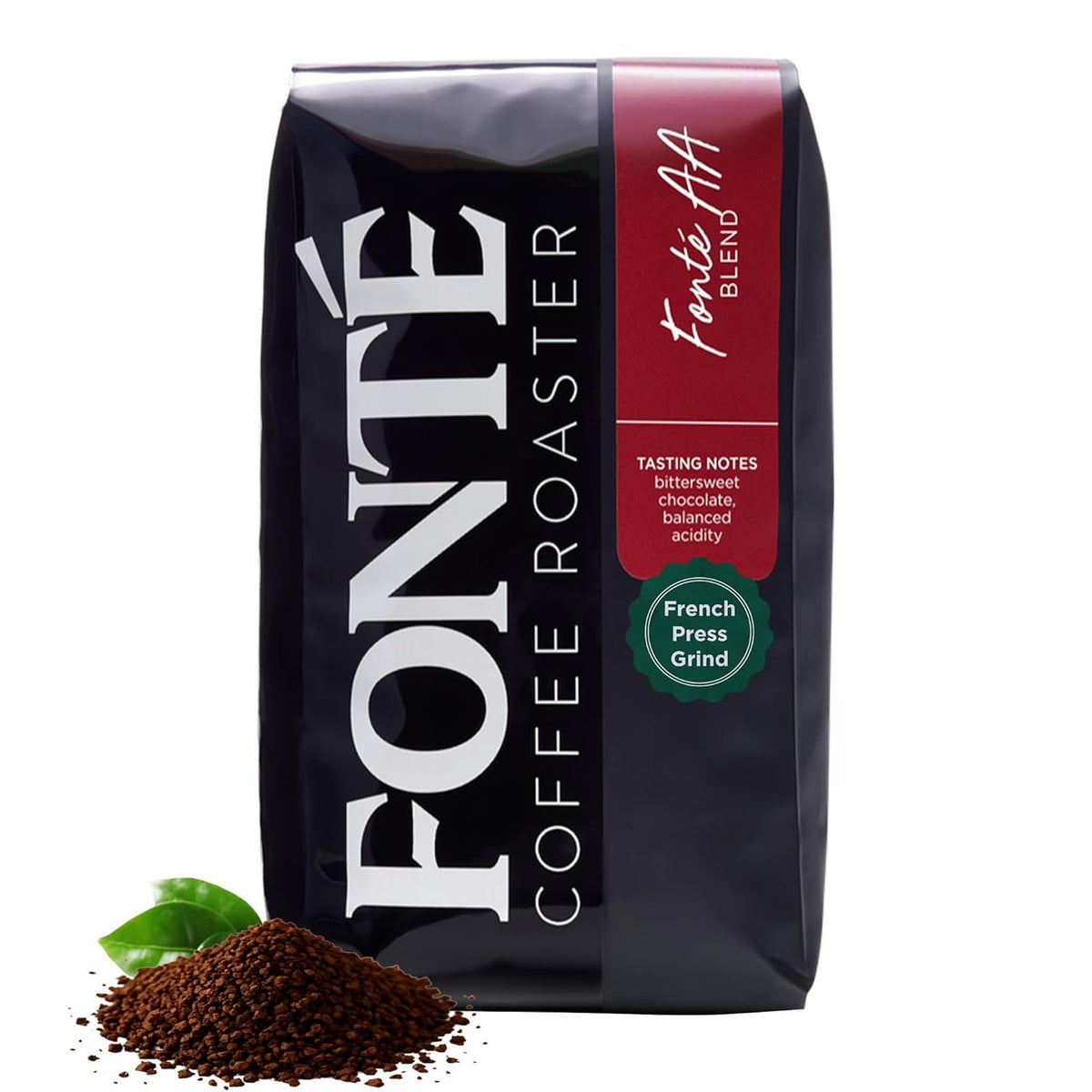 Fonte Coffee Roaster - French Press Coffee - Medium-Dark Fresh Roast - Roasted in Seattle - Single Origin - Bright, Chocolately, Balanced - 12 oz - Fonte AA