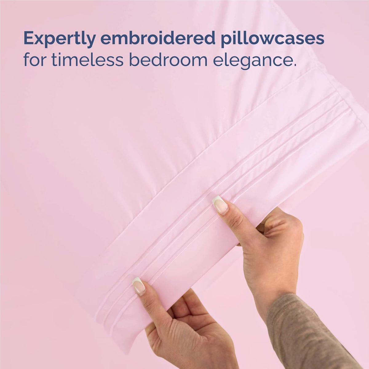 Full Size 4 Piece Sheet Set - Comfy Breathable & Cooling Bed Sheets Set - Hotel Luxury Bedding for Women, Men, Kids, Teens, Boys & Girls - Deep Pockets, Soft and Wrinkle Free - Oeko-Tex - Light Pink