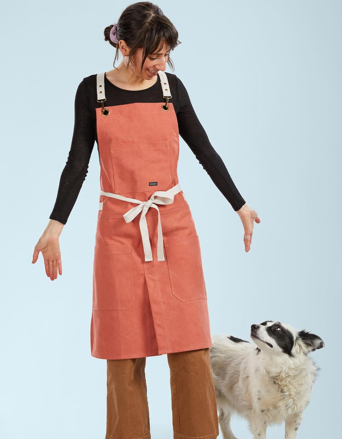 Caldo Split Leg Apron (Terracotta)