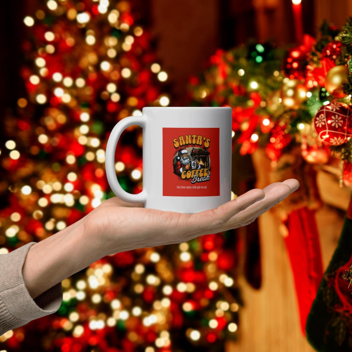 11 OZ Novelty Coffee Mugs - Christmas Gift (Christmas-themed coffee break)