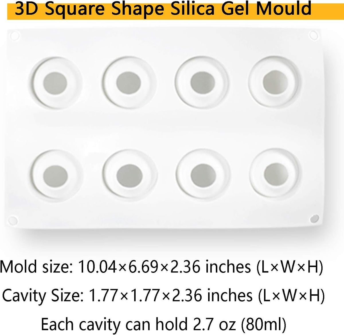 OCPO KITCHEN Easter Egg Silicone Mold for Baking Chocolate Easter Eggs, Mousse Cake, Jello, CheeseCake, Ice Cream, Dessert, Cake Decoration Mold (8-Cavity)