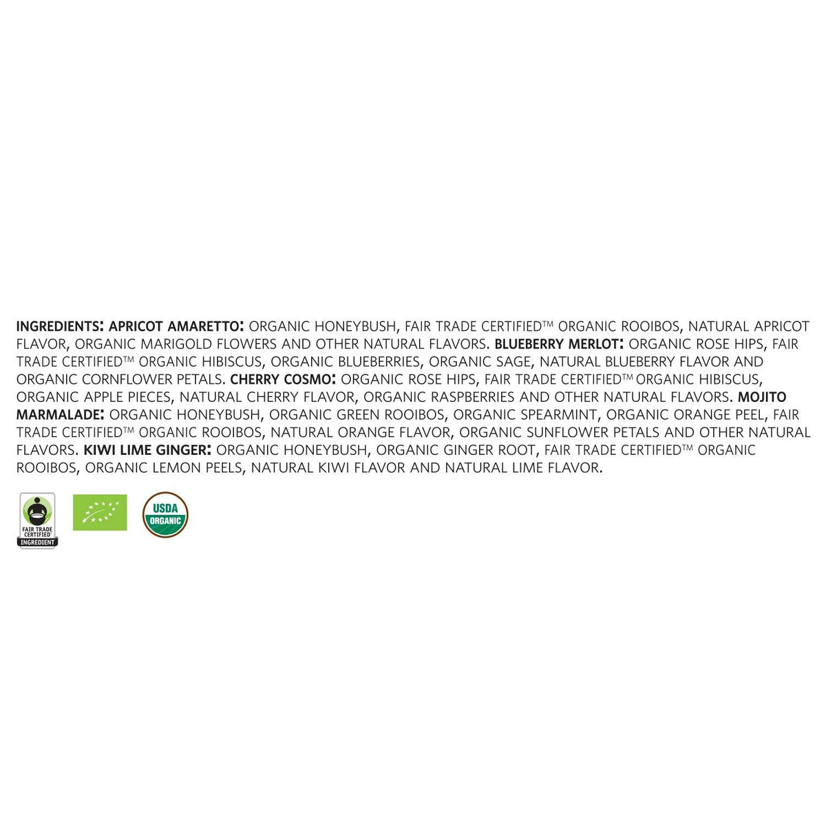 Tea Forte Single Steeps Loose Leaf Herbal Retreat Premium Tea Sampler 15 Count 3 of Each Assorted Blends, Pre-Portioned Single Serve Pouches, Steeps 12 oz