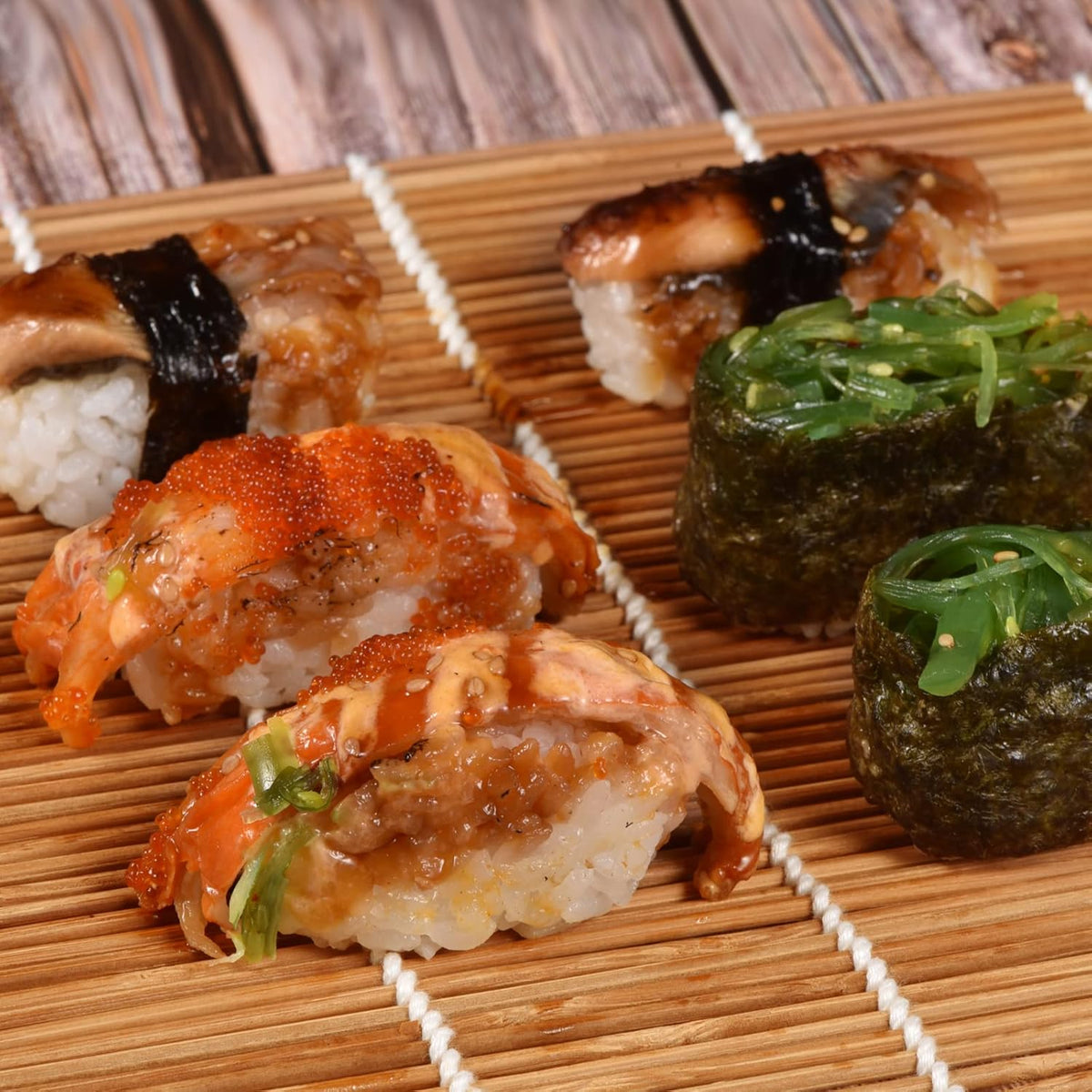 9.5"x9.5"Bamboo Sushi Rolling Mat,kimbap roller(2 PCS)