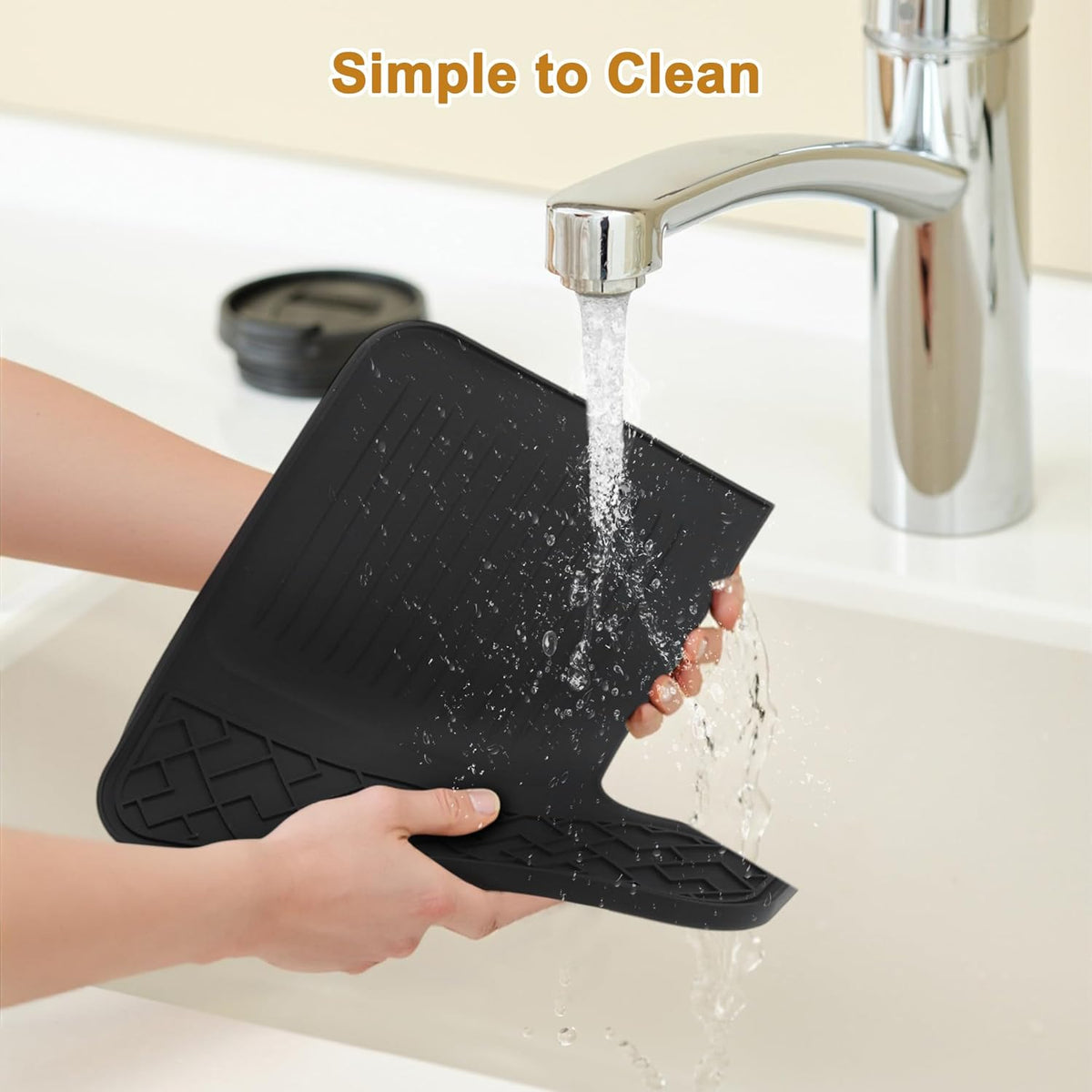 VOCOSTE Top Silicone Mat for Ninja Espresso ES601, Protects Top Surface from Scratches, Grinding Port Unblocked, Anti-Slip, Waterproof, Heat-Resistant, Fit for Ninja Luxe Cafe Accessories
