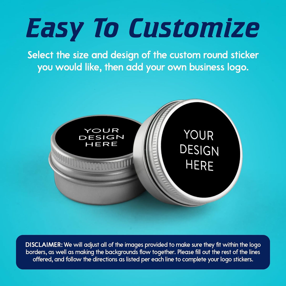5-1000 Custom Vinyl Stickers - Upload Your own Image, Text, Design, Logo - Personalized Logo Labels for Handmade, Packaging, Bottle, Jars, Candle, Brand Stickers (Black, 3x3)