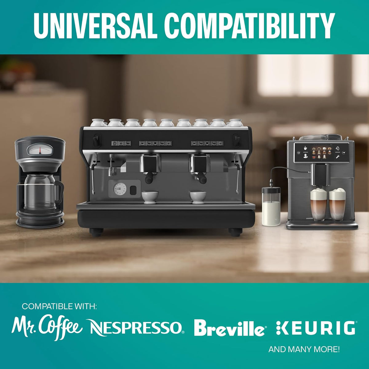 Coffee Maker Cleaner Tablets – Descaling & Cleaning Solution for Coffee Makers, Pot, Espresso Machines – Compatible with Breville, Miele, Keurig, DeLonghi, Nespresso & More – Removes Stains & Oils