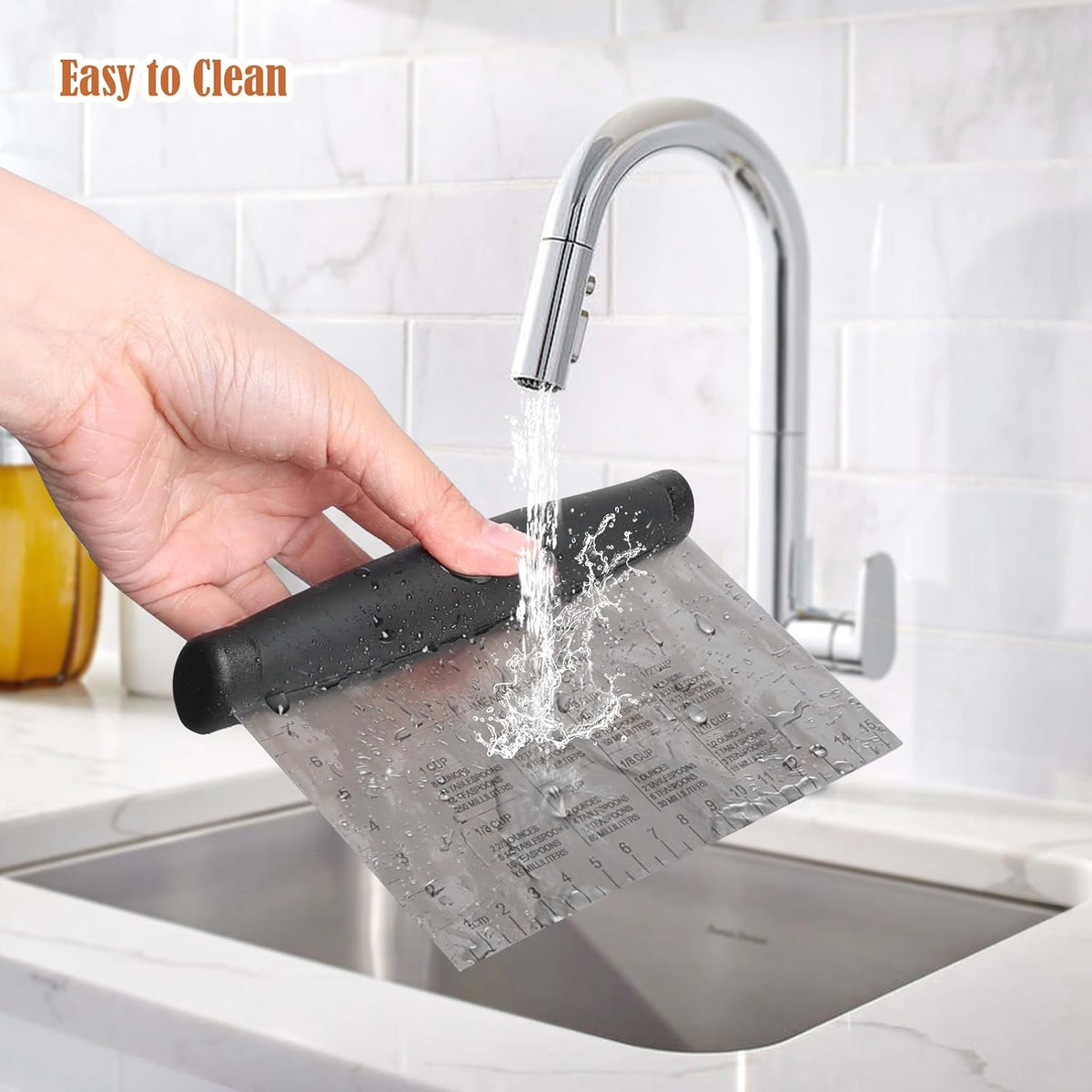 Stainless Steel Dough Scraper & Chopper - 6 Inch Multi-Purpose Kitchen Tools with Measuring Markings, Cutter for Dough, Cake,Griddle Scraper,Bench Scraper and Extra Bowl Shaped Scraper