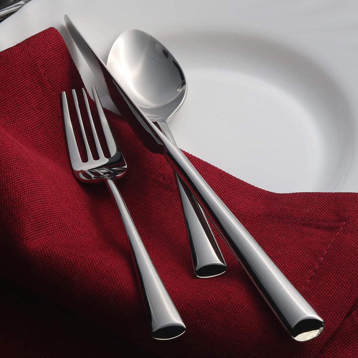 Alata Bailey 20-Piece Forged Silverware Set Stainless Steel Flatware Set,Service for 4,Mirror Polished Cutlery Set,Dishwasher Safe…