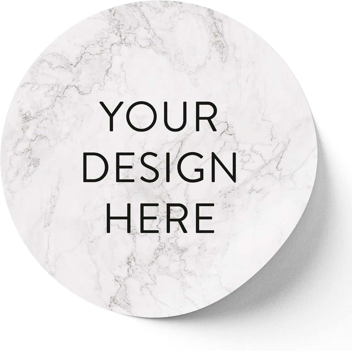 100 Custom Vinyl Stickers - Upload Your own Image, Text, Design, Logo - Personalized Logo Labels for Handmade, Packaging, Bottle, Jars, Candle, Brand Stickers (Silver Marble, 2x2)