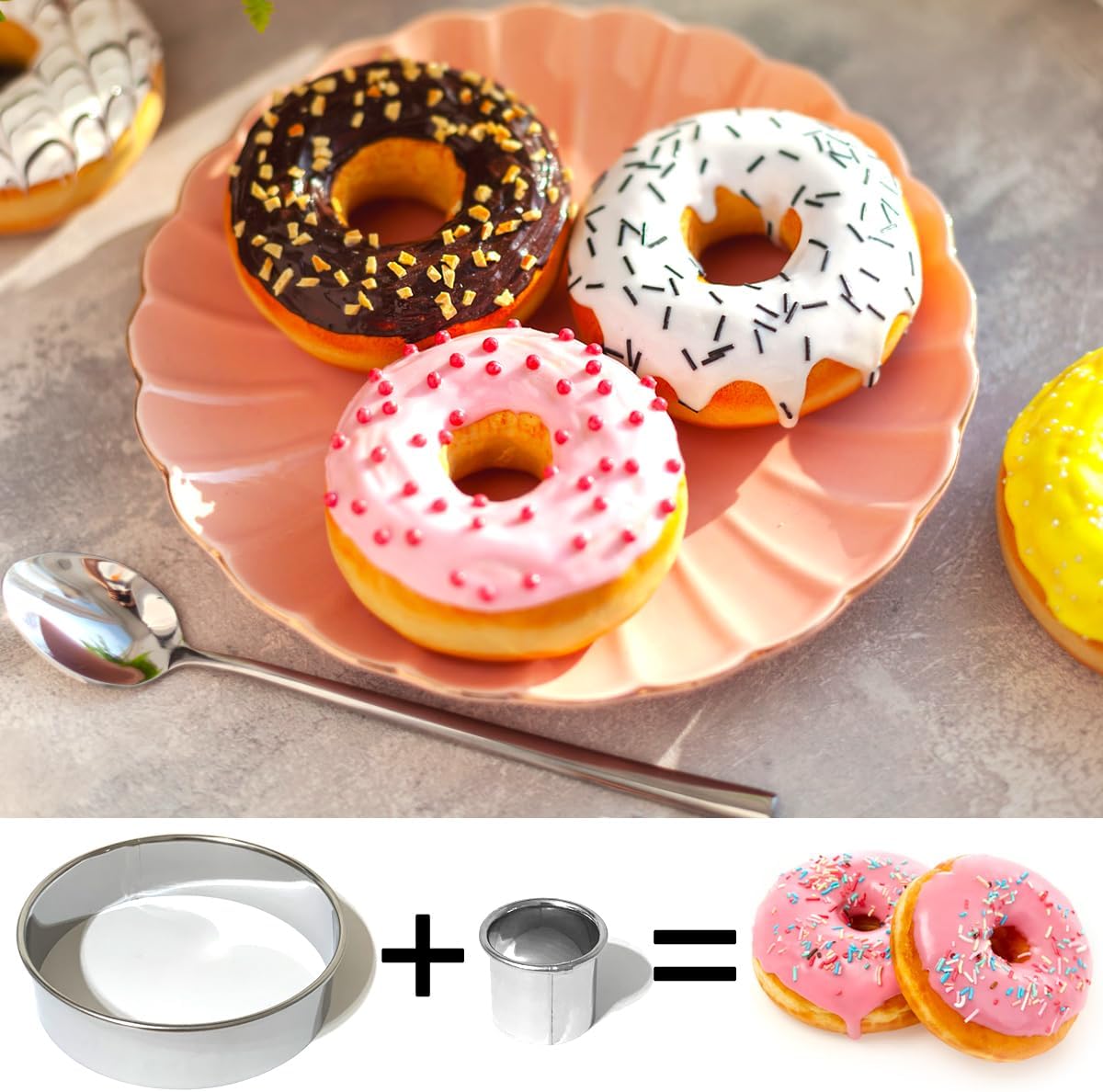 Round Cookie Cutters Set 12Pcs, Metal Cookie Cutters Sturdy Dough Molds with Case, Basic Biscuit Cutter for Fondant Pancake Baking Decorations Holiday Birthday Party