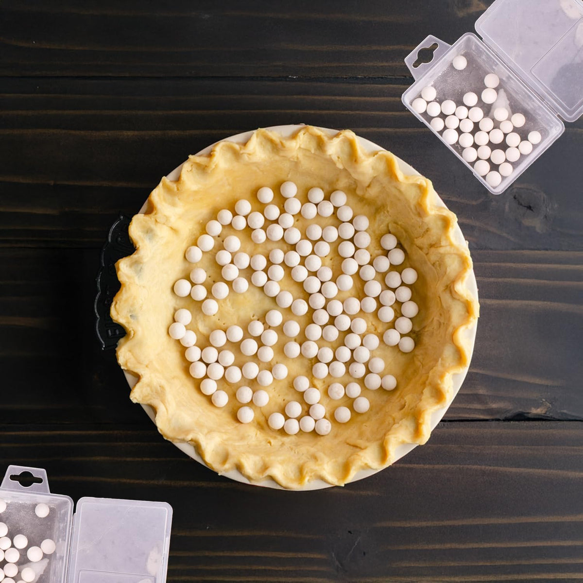 Mrs. Anderson's Baking Ceramic Pie Crust Weights, Natural Ceramic Stoneware, Set of 2