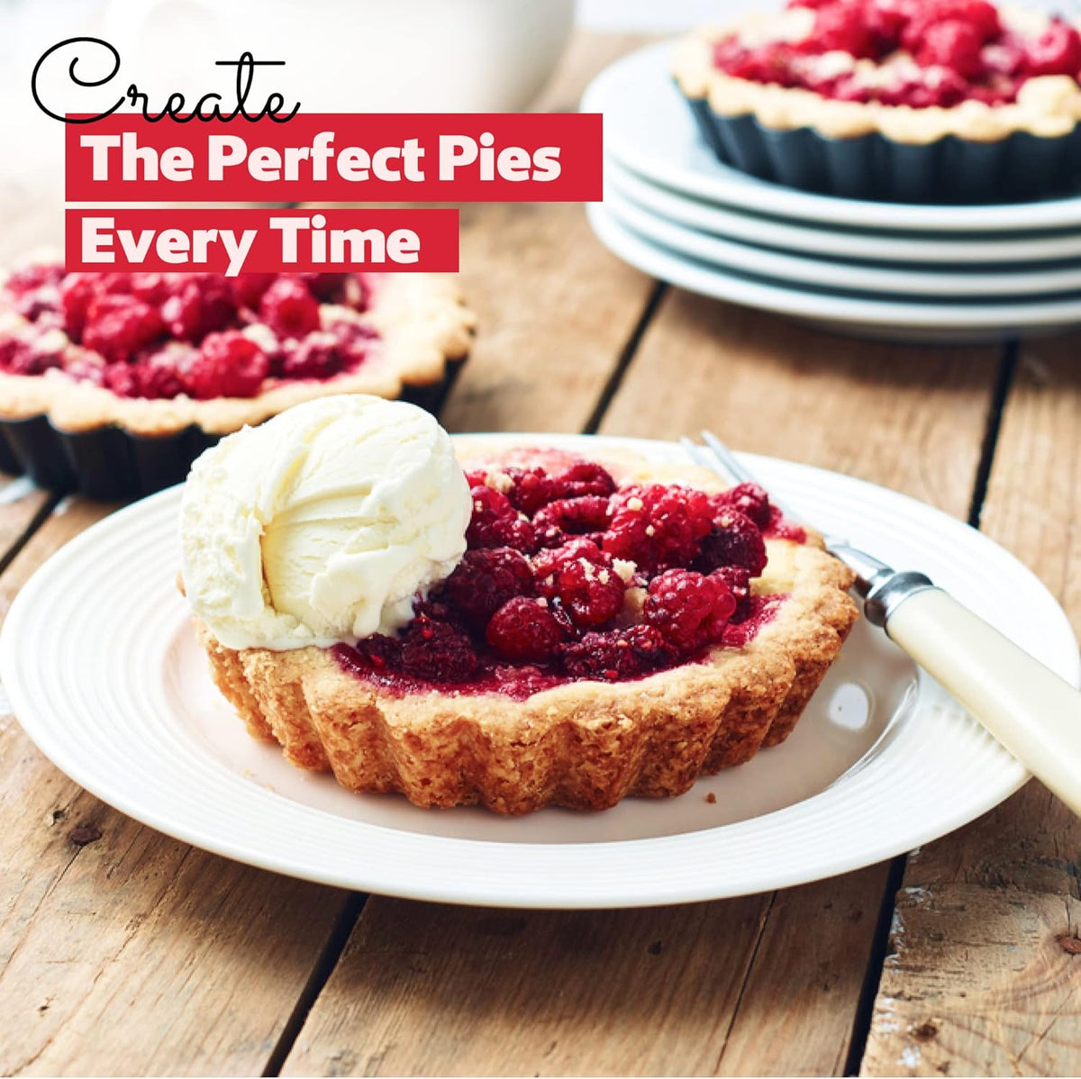 8 Pack Mini Tart Pans 4 Inch with Removable Bottom Round Nonstick Deep Quiche Pan, Heavy Duty Perfect for Baking Fruit Tarts, Quiches & Dessert