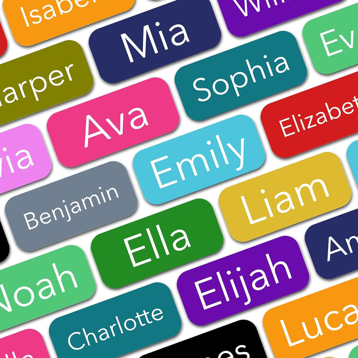 Personalized Labels (100 Count) (0.9" 0.4") Small Custom Name Stickers - Waterproof for Kids, Toddlers and Parents