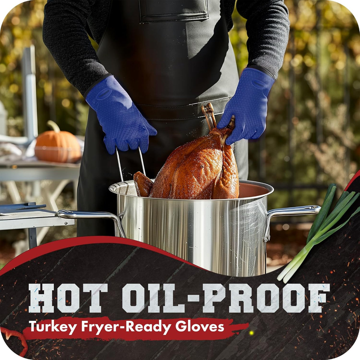 KITCHEN PERFECTION XL Silicone Smoker Oven Gloves-Extreme Heat Resistant BBQ Gloves-Handle Hot Food Right on Your Grill Fryer&Pit|Waterproof Grilling Cooking Baking Mitts|Superior Value Set+3 Bonuses