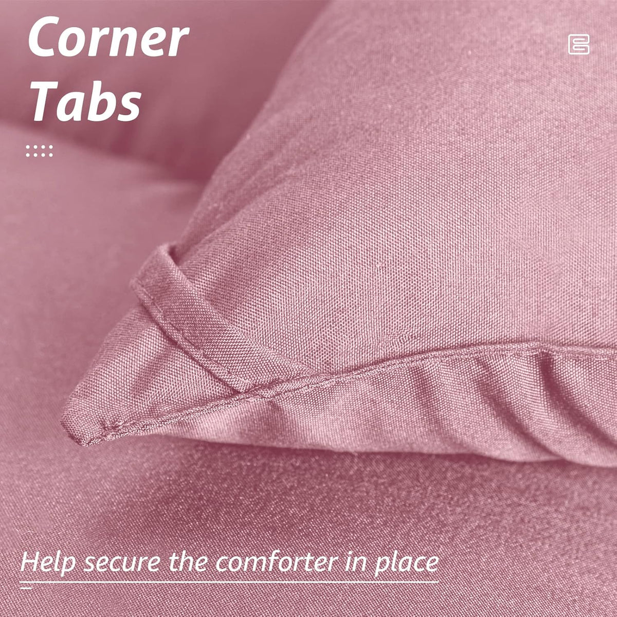HYLEORY All Season California King Size Bed Comforter - Cooling Down Alternative Quilted Duvet Insert with Corner Tabs - Winter Warm - Machine Washable - Pink