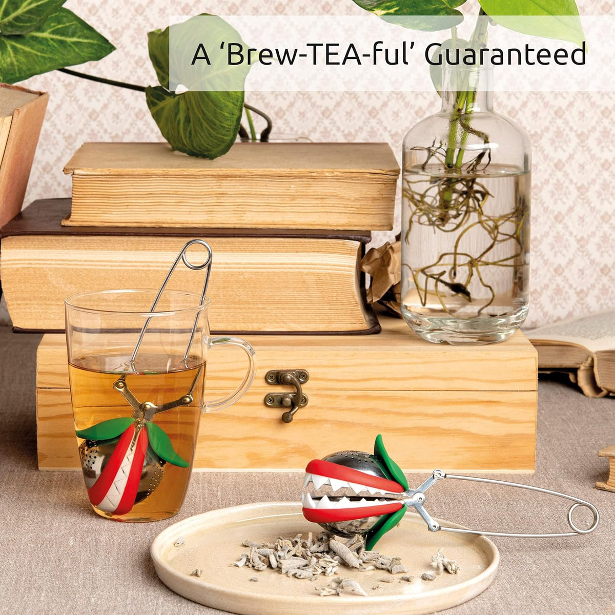 Cute Tea Infuser by OTOTO - Loose Leaf Tea Steeper, Tea Accessories, Tea Diffusers, Tea Infuser for Loose Leaf Tea, Tea Strainers, Cute Gifts, Tea Gift Set, Kitchen Gifts, Cooking Gadgets