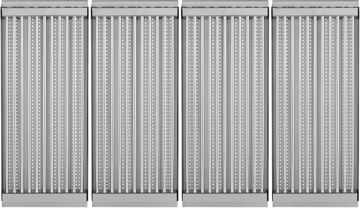 18 7/16" x 7 5/8" Stamped Stainless Steel Cooking Grate & Emitter Set for Charbroil Tru-Infrared Pre-2015 463271314 463241414 463271313 466241413 463224912 for Charbroil Grill Replacement Parts