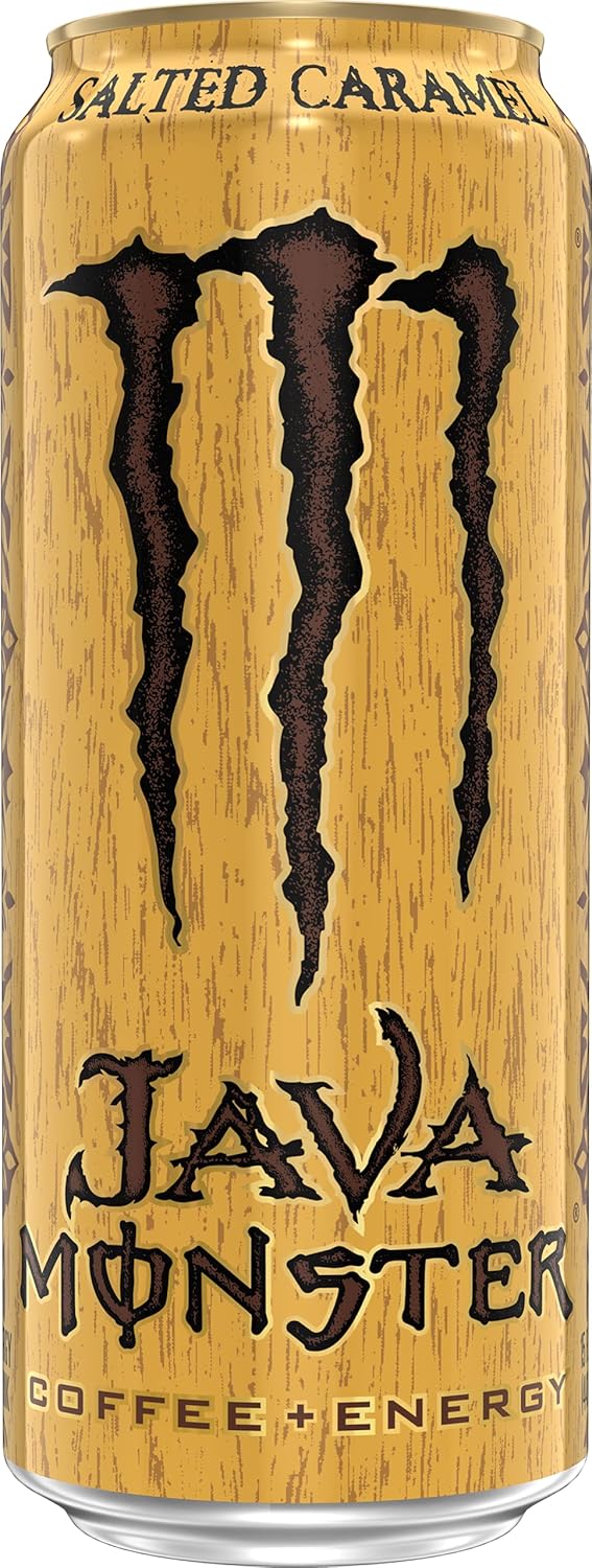Monster Energy Java Monster Salted Caramel, Coffee + Energy Drink, 15 Fl Oz (Pack of 12)