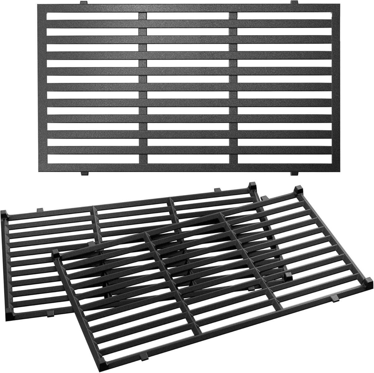 Cast Iron Cooking Grates for Weber Genesis II 400 & II LX 400 Series, Genesis II E/S-410, E/S-435, LX E/S-440, LX E-410/SE-410 Gas Grills, Replacement for Weber 66097 66089, Set of 3