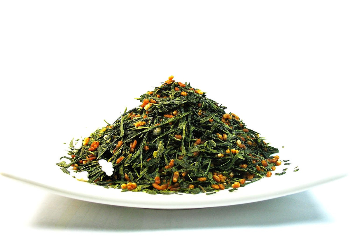 Japanese Genmaicha Popcorn Green Tea premium green tea helps the stomach to digest – 8 Oz Bag