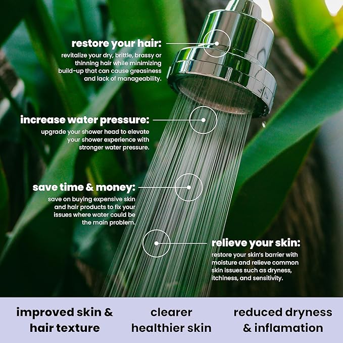 Shower Head Water Filter Replacement For The Eskiin Showerhead - High Pressure Shower Heads Replacement For Smooth Hair & Skin - Replacement Cartridge Fits The Eskiin Filtered Shower Head