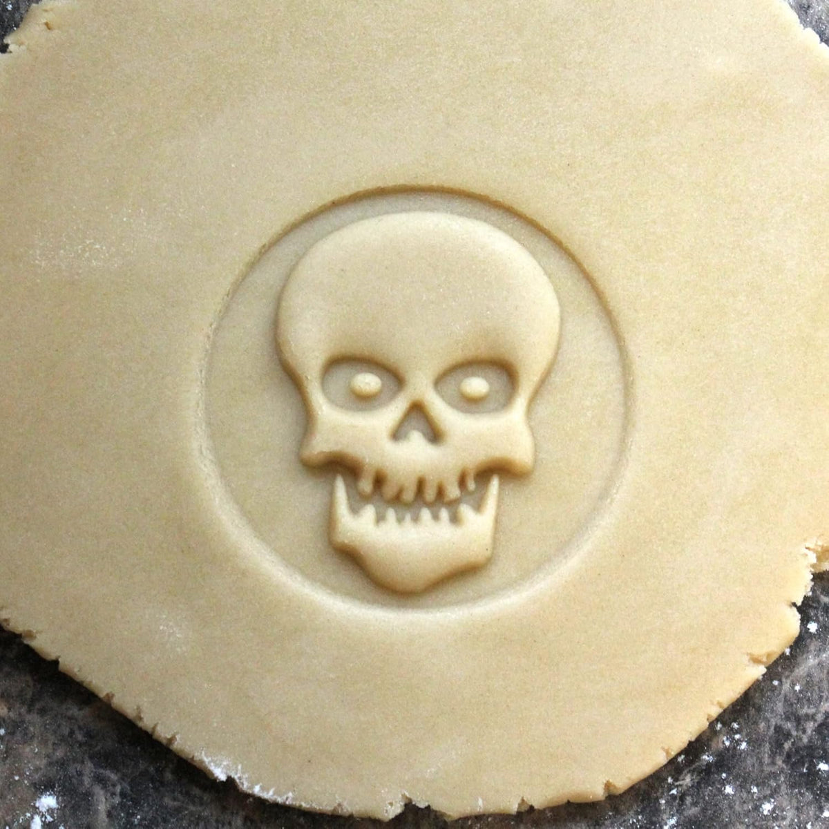 Wood Cookie Stamp, 2.5 Inch (Skull CS-023)