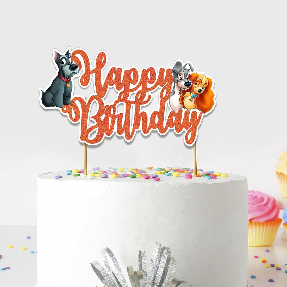 Seyal® Lady and the Trmp Happy Birthday Cake Topper