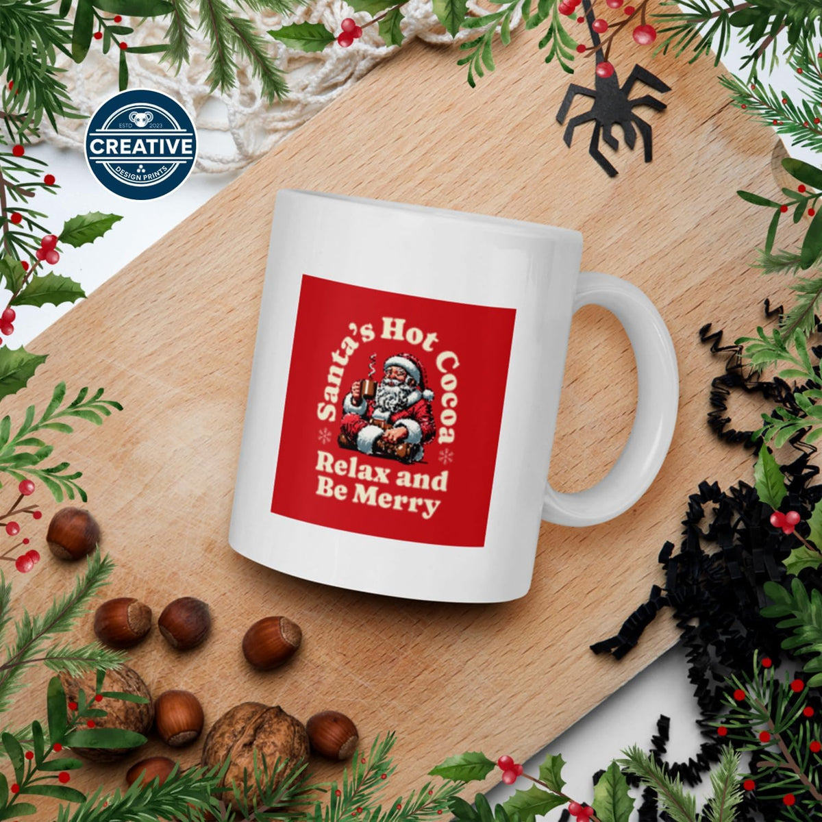 11 OZ Novelty Coffee Mugs - Christmas Gift (Christmas-themed hot chocolate.)