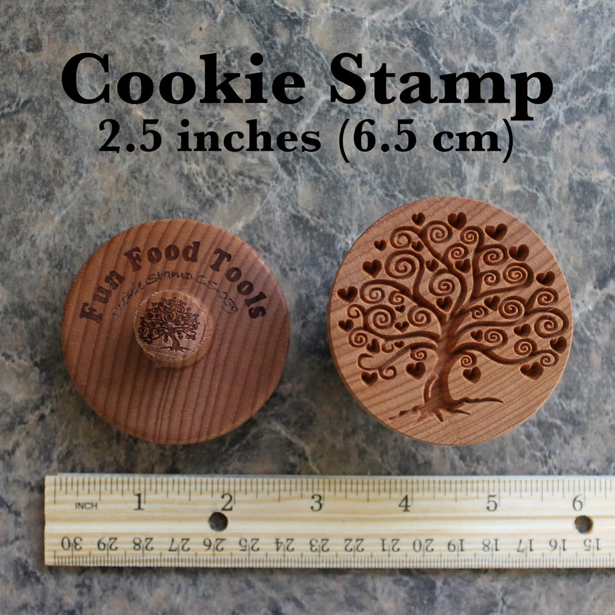 Wood Cookie Stamp, 2.5 Inch (Tree of Love CS-059)