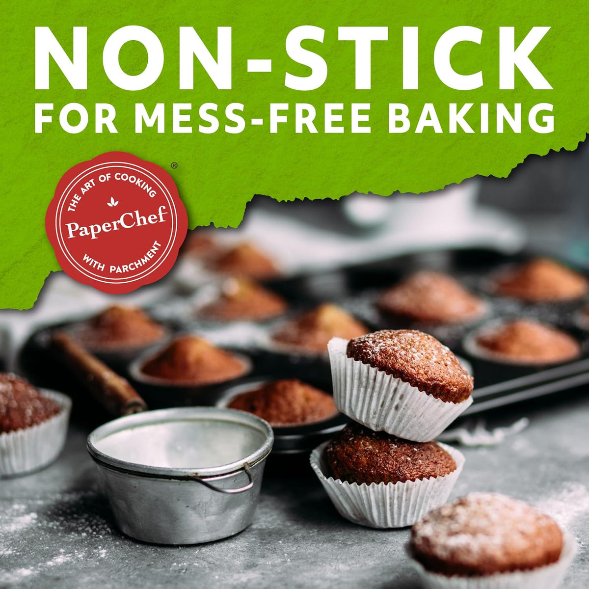 X-Large Parchment Baking Cups - Easy Release, Non-Stick Paper - 30 Count