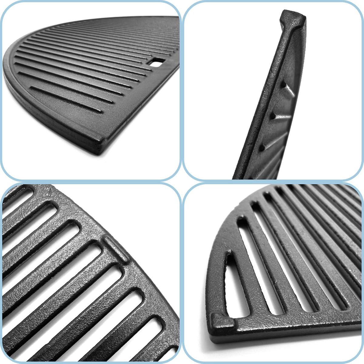 24" Cast Iron Heavy Round Grill Grates and Griddle for BGE, Big Green Egg XL, Weber Summit Kamado E6, S6 Joe Big Joe I, II III Smokers 24-inch Charcoal Grill