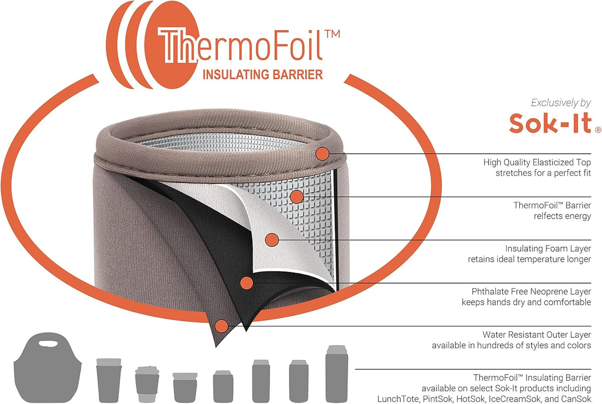 Sok It IceCreamSok Insulated Neoprene Cover (Sunrise Boulevard, Tapered Ice Cream Pints)