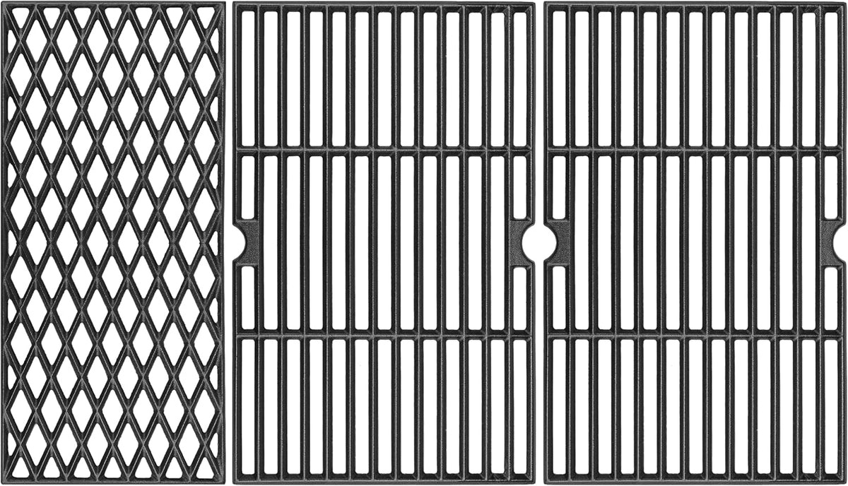 Uniflasy Cast Iron Cooking Grates for Dyna glo DGH474CRP DGH483CRP DGF493BNP DGF493PNP-D DGB495SDP DGB495SDP-D DGB493SPB DGB463CNP DGB494SPB 70-01-911 70-02-656 Cooking Grid Replacement Part Kit