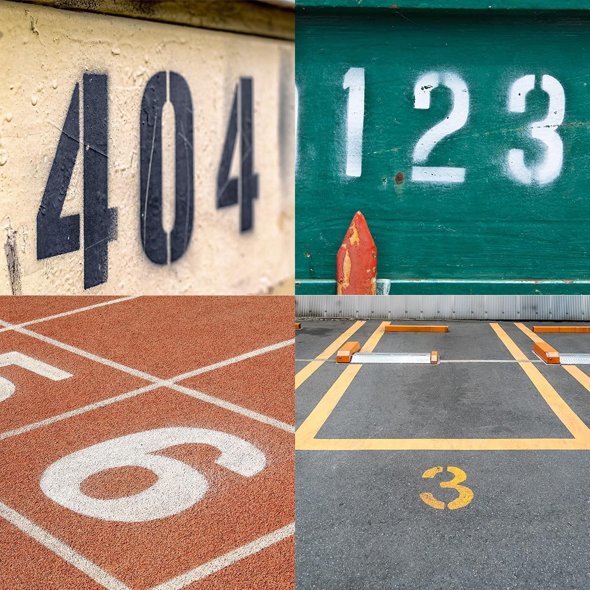 12 Inch Number Stencils Set, 0-9 Plastic Address Number Stencils Reusable Cake Digital Templates for Painting on Wall,Wood,Rock,Mailbox and DIY Art Projects