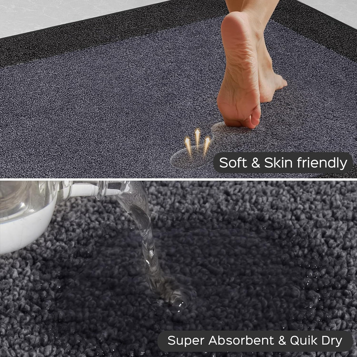 Machine Washable Kitchen Rug 24" x 36", Non Slip Kitchen Mat for Floor, Absorbent Entrance Throw Rug for Bedroom, Hallway, Bathroom, Door