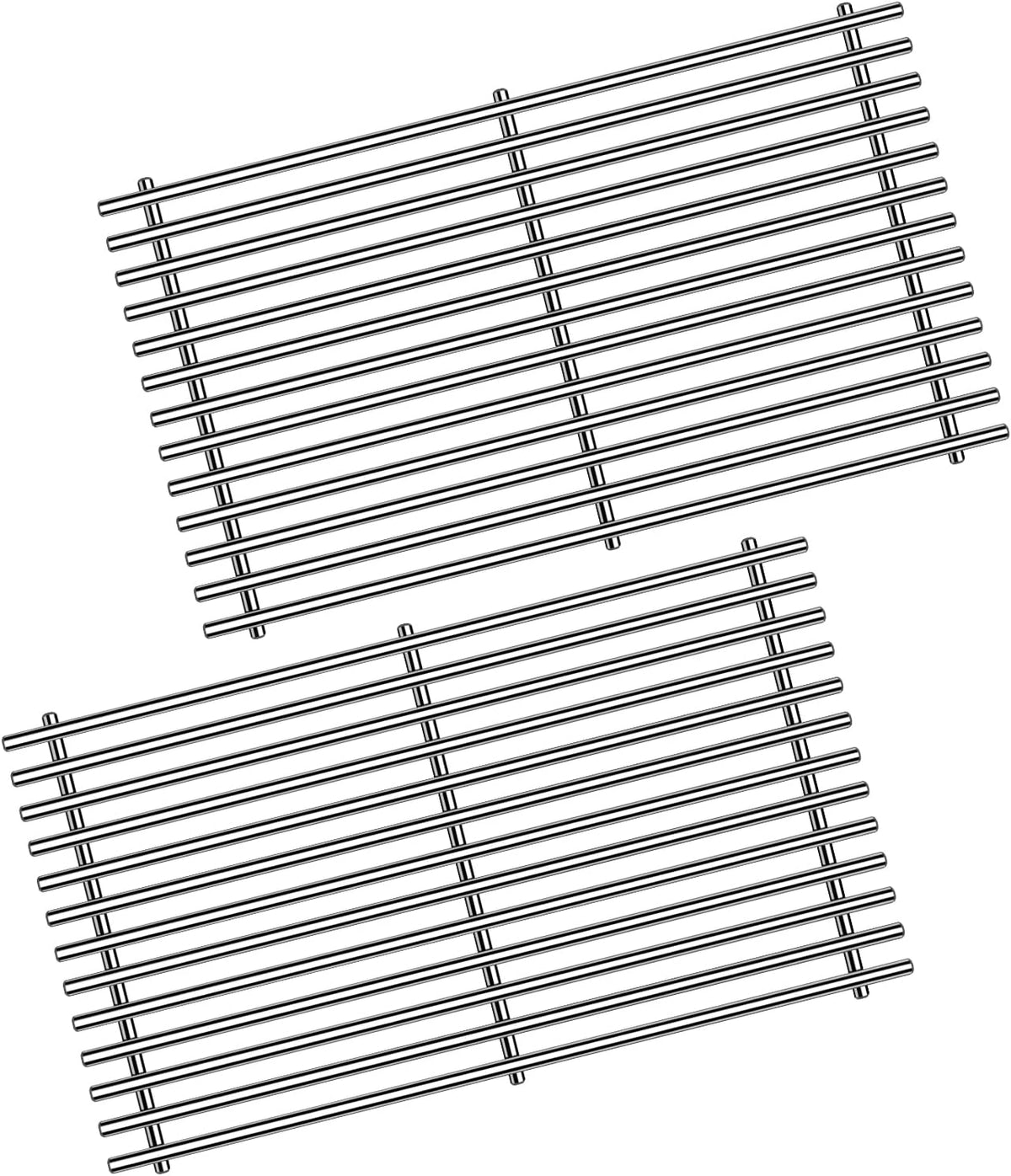 9MM 304 Stainless Steel Spirit Grill Grates for Weber Spirit E-210 E-220 S-210 S-220 Gas Grills with Front-Mounted Control 7637 Grill Replacement Parts for Weber Spirit I & II 200 Series