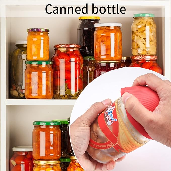 3 Pcs Rubber Jar Opener Gripper Pads, Multi Purpose Jar Bottle Can Lids Gripper Openers Reusable, for Seniors Weak Hands, Most Bottles, Used as Kitchen Coasters