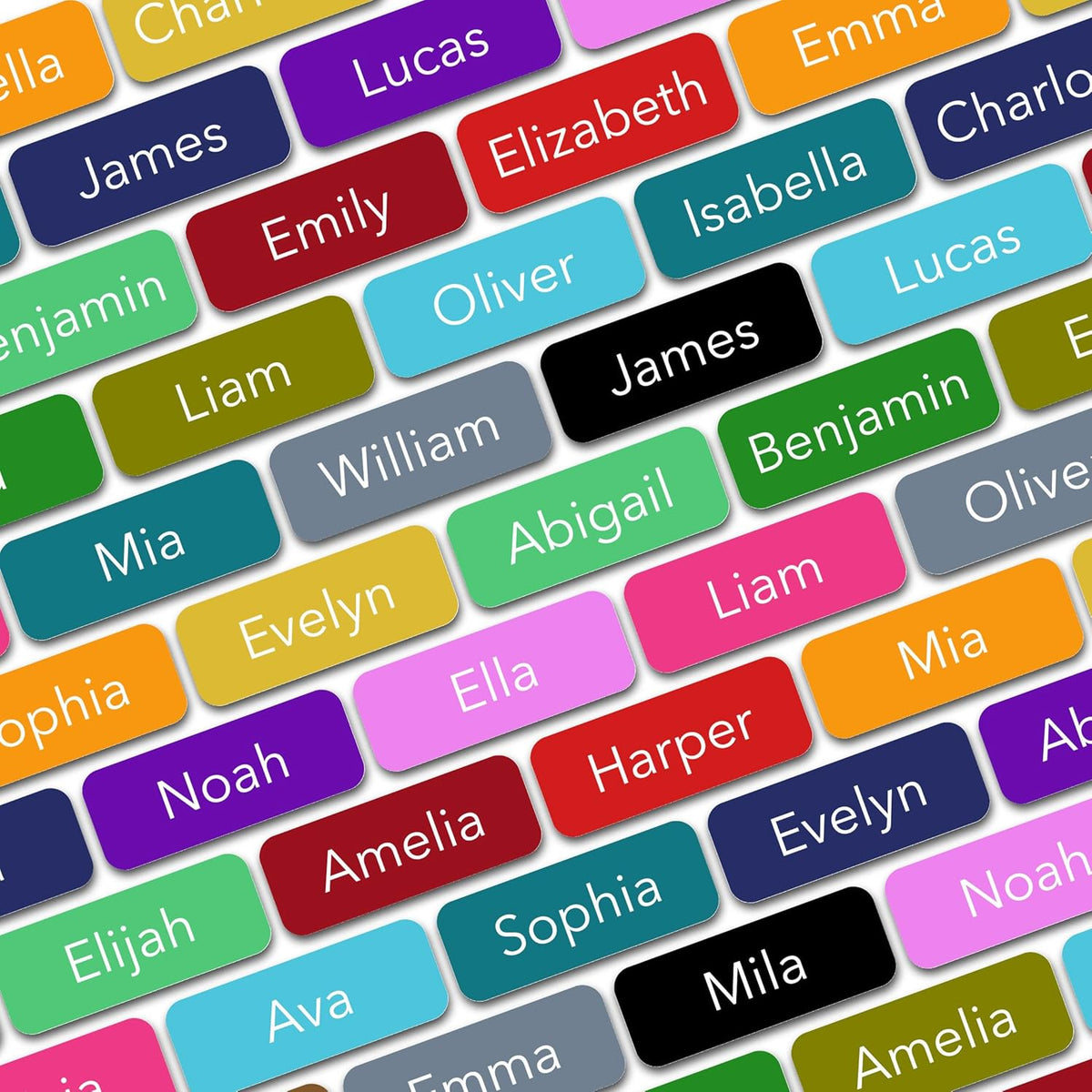 Personalized Name Labels (210 Labels) (0.63" × 0.24") Mini Custom Name Stickers - Waterproof Name Labels for Kids, Toddlers and Parents