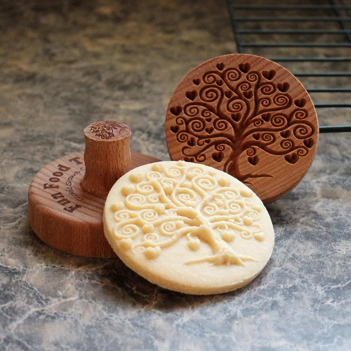 Wood Cookie Stamp, 2.5 Inch (Tree of Love CS-059)