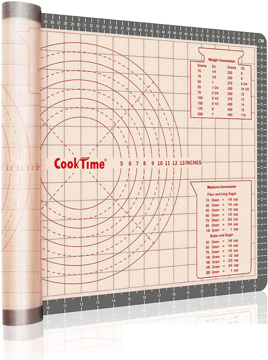 Pastry Baking Mat 28x20 Inch - Larger Silicone Baking Pastry Mat for Rolling Dough,Non Silp Silicon Dough Sheet Mat with Measurement,Perfect for Making Pie,Pizza