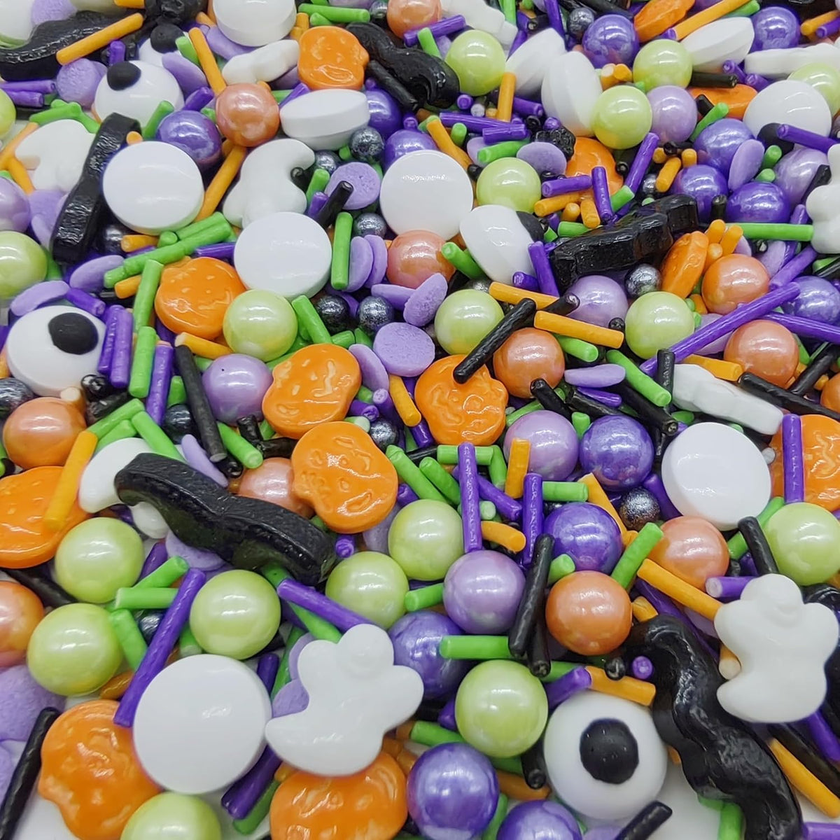 Halloween Sprinkles Ghost & Pumpkin & Eyes Cake Decorations Topper Edible Themed Sprinkles For Cookie Decorating, Chocolate Desserts, Cupcakes, Ice Cream 4.58OZ