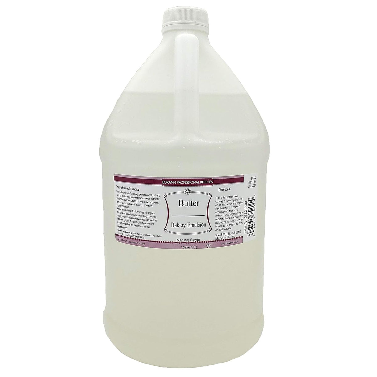 Lorann Oils Butter Bakery Emulsion: True Butter Flavor, Ideal for Enhancing Rich Dairy Notes in Baked Goods, Gluten-Free, Keto-Friendly, Butter Flavoring Essential for Your Kitchen