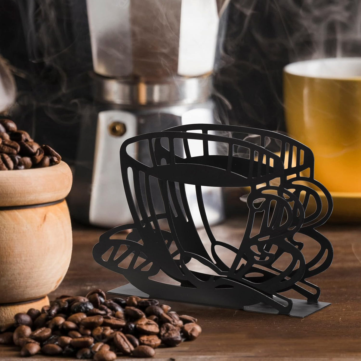 1 PCS Coffee Filter Holder,Coffee Paper Storage Rack Coffee Filter Paper Container Stand for Fan-shaped,T-shaped,Square-shaped Over Paper Filters,Good for Home Kitchen Restaurant Picnic Party wedding