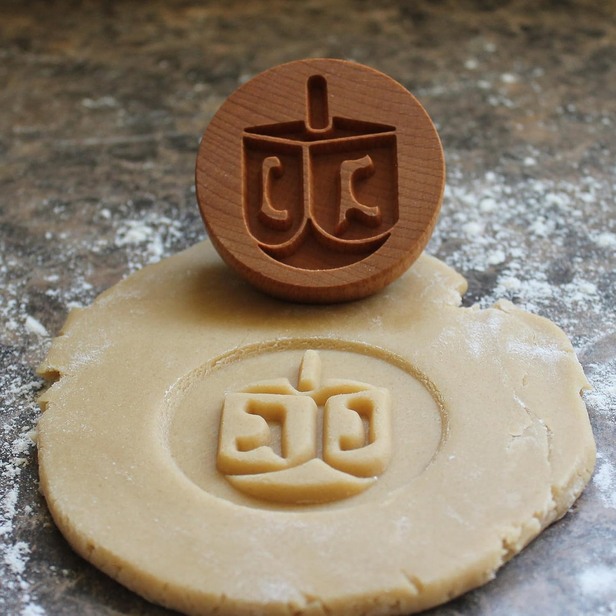Wood Cookie Stamp, 2.5 Inch (Dreidel CS-088)