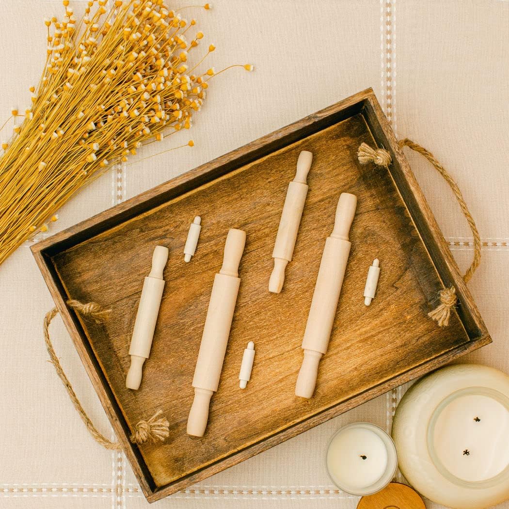 Wooden Mini Rolling Pin, 1-5/8 inches, Pack of 25, Perfect for Scrapbook Projects, Miniatures, Party Decor, and Crafts, by Woodpeckers