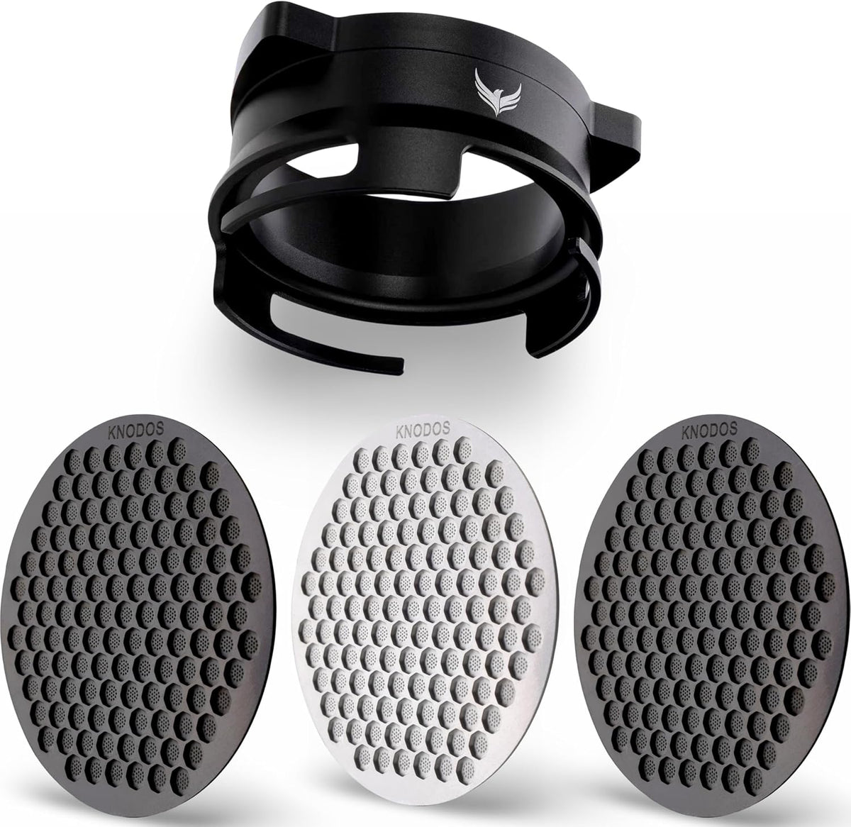 54mm Breville Portafilter Attachment Set Includes The Dosing Funnel and 3pcs Puck Screen, Complete Espresso Tool Kit - Grinder Trigger Portafilter Funnel, 54mm Puck Filter
