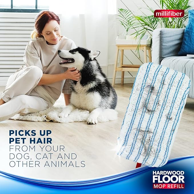 Microfiber Mop Refills 15x8 Inches, 12-Pack (Mop is Not Included)