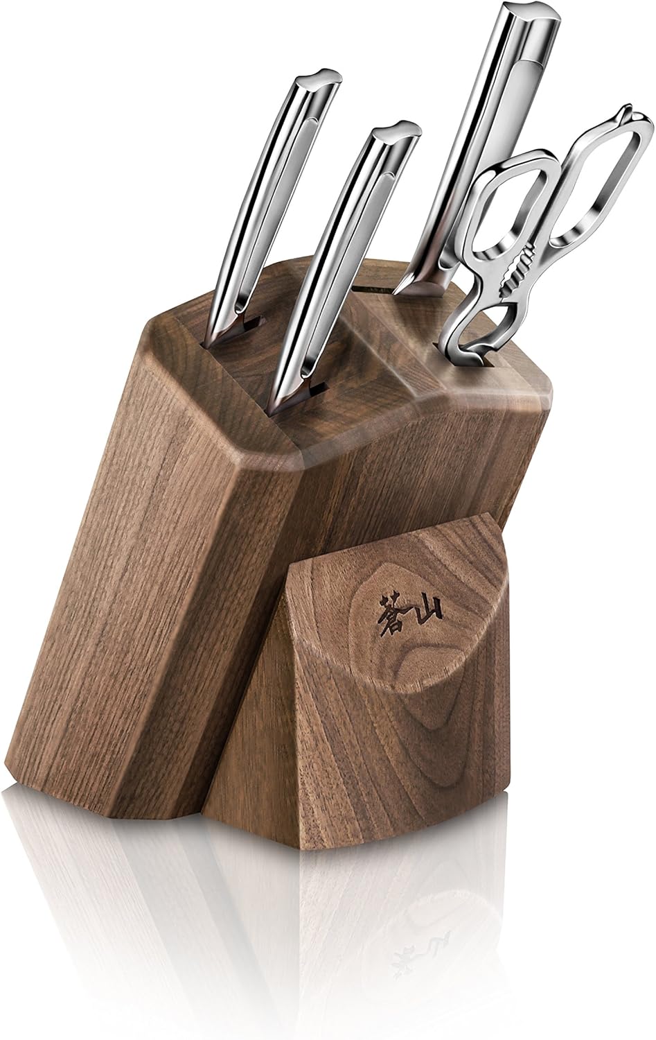 Cangshan N1 Series 1022605 German Steel Forged 5-Piece Starter Knife Block Set, Walnut
