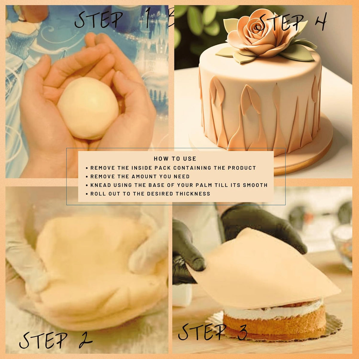 Confect Skin Fondant | Icing Fondant | Colored Fondant | Fondant Kit | Cake Fondant | Chefs Choice Edible Fondant for Cakes Decorating | Vegan, Gluten-Free, Nut-Free, Palm Oil-Free – 8.8 Oz